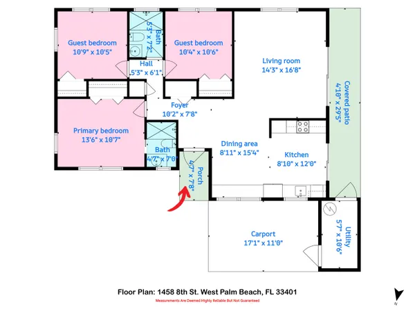 $2,700 | 1458 8th Street, West Palm Beach, FL 33401