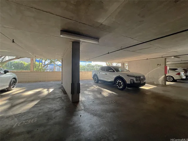 a view of parking garage