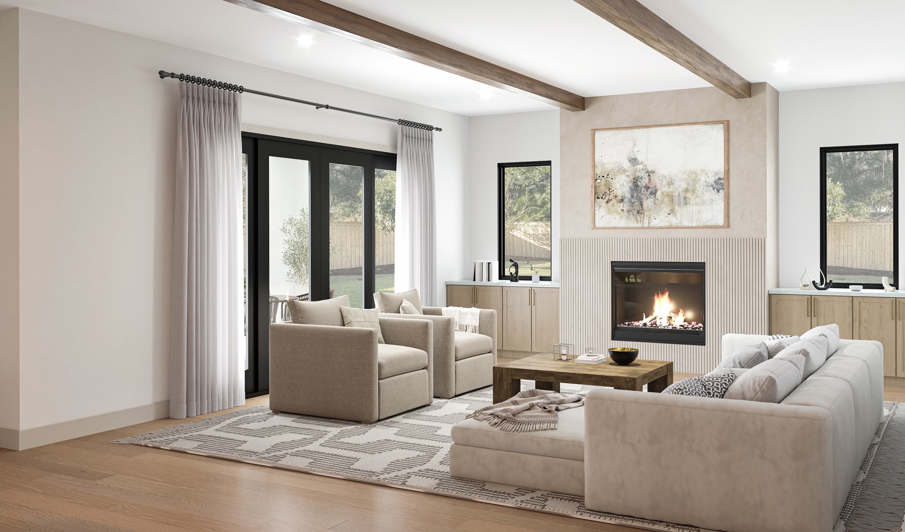 2225 Branard Street Houston, TX 77098 - Photo 4 of 8 Representative rendering of the floor plan and design scheme of this home