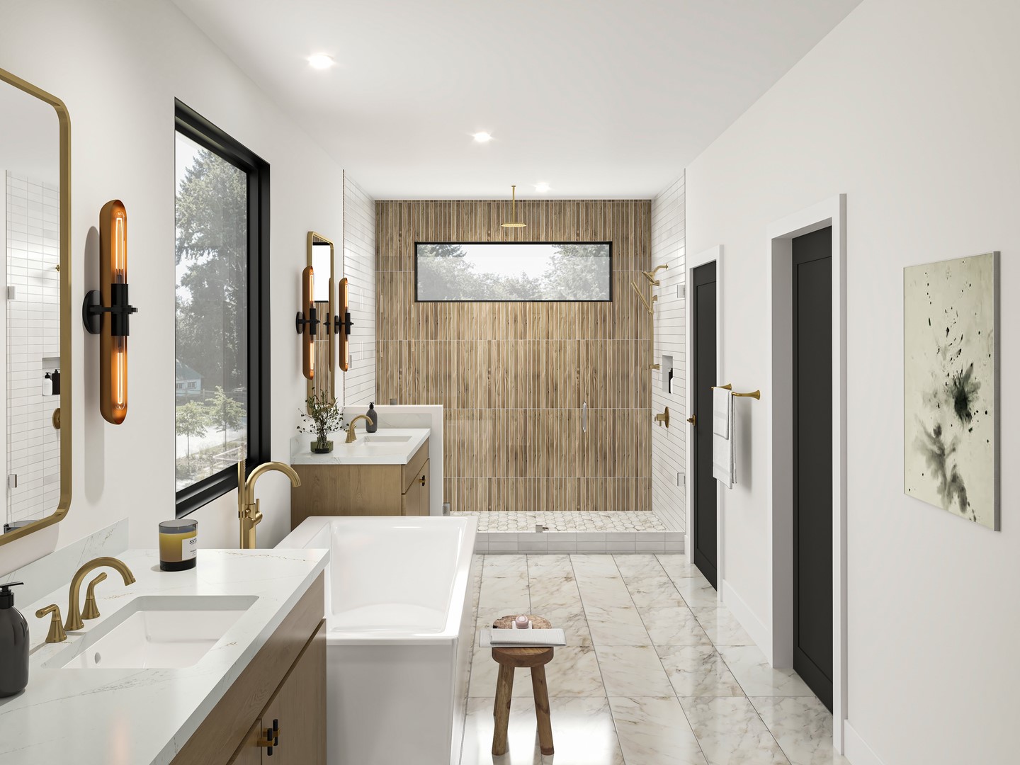 2225 Branard Street Houston, TX 77098 - Photo 6 of 8 Representative rendering of the floor plan and design scheme of this home