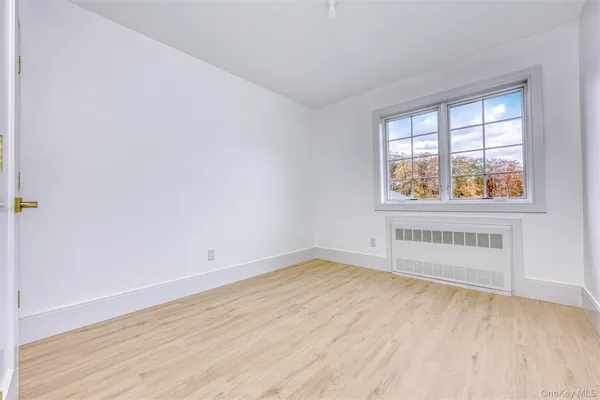 an empty room with a window