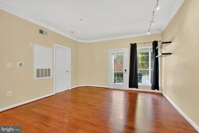 a view of a balcony with window