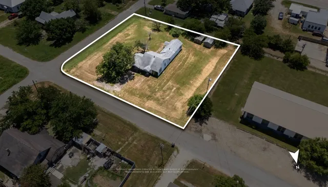 an outdoor space with furniture