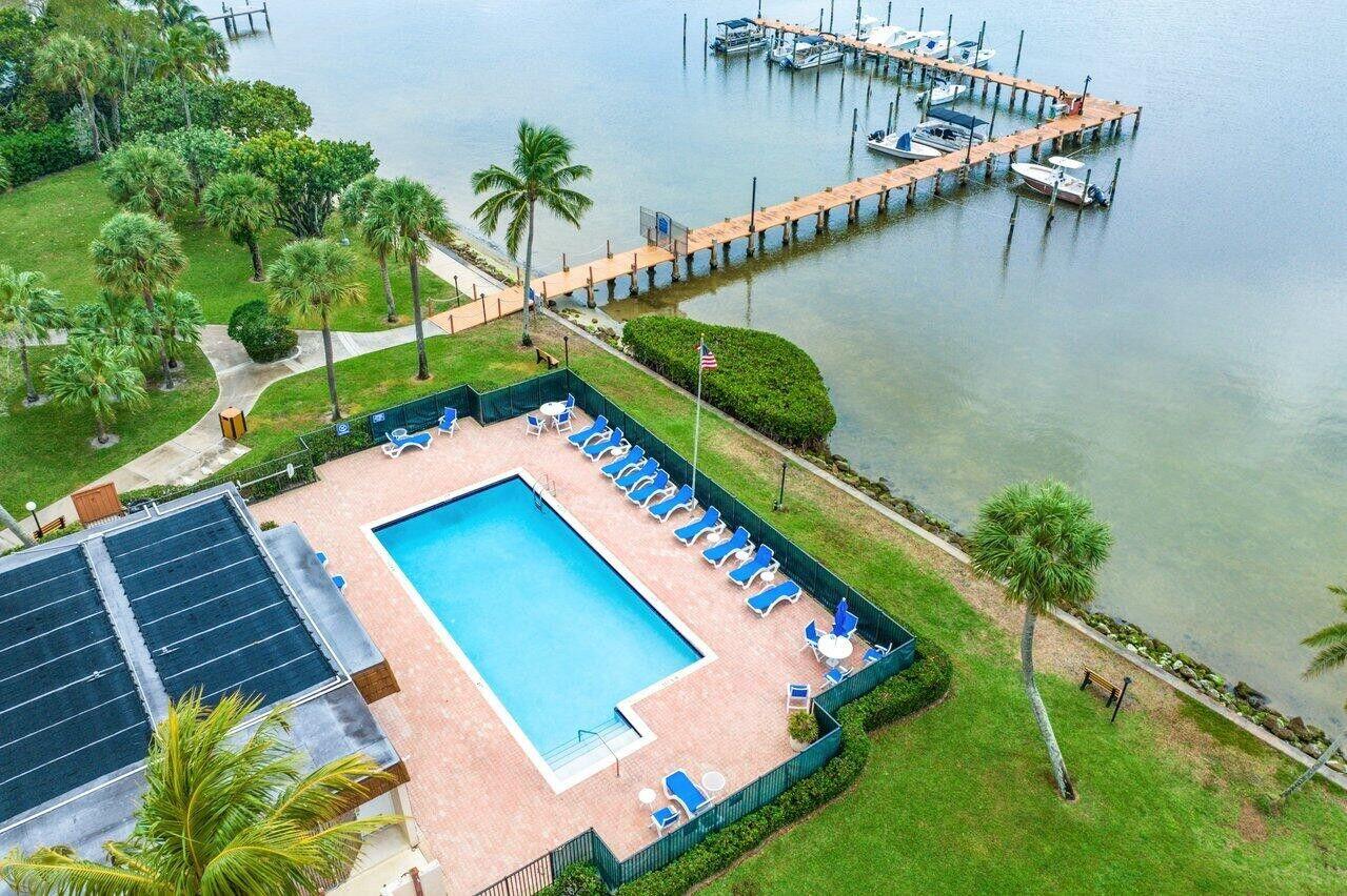 825 Center Street, Unit 13B Jupiter, FL 33458 - Photo 36 of 39 an aerial view of a house swimming pool and outdoor space