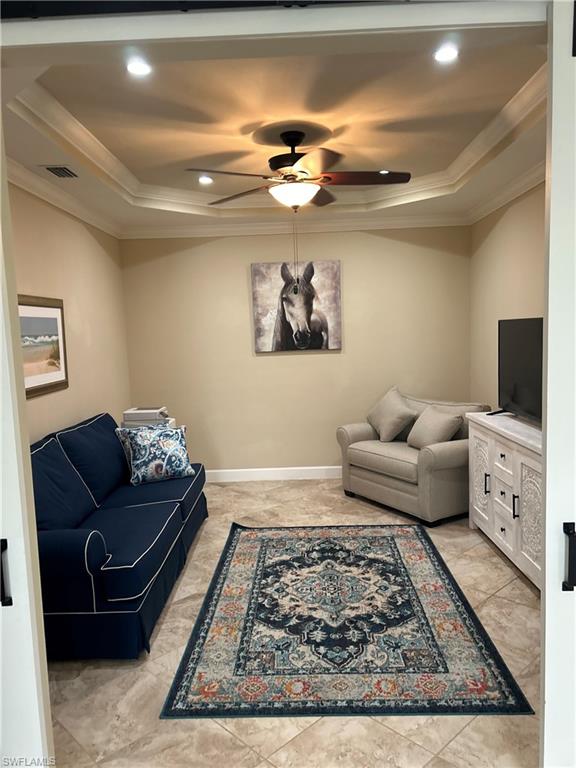 8756 Bellano Court, Unit 1104 Naples, FL 34119 - Photo 13 of 32 sleeper sofa, barn doors for privacy