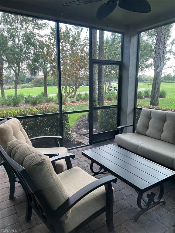 8756 Bellano Court, Unit 1104 Naples, FL 34119 - Photo 19 of 32 lanai with view of golf course