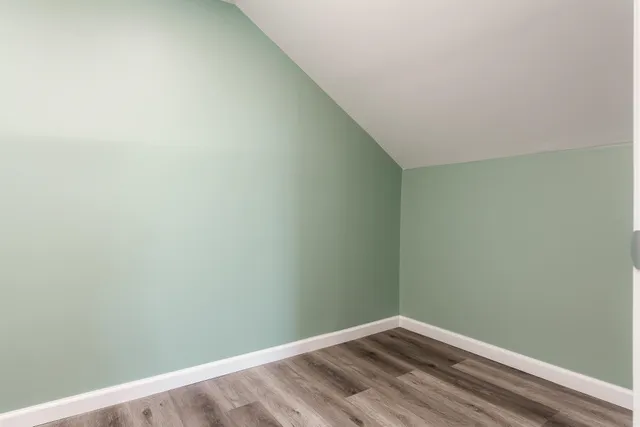 a view of small space with empty racks