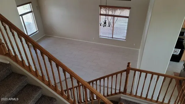 an empty room with a window