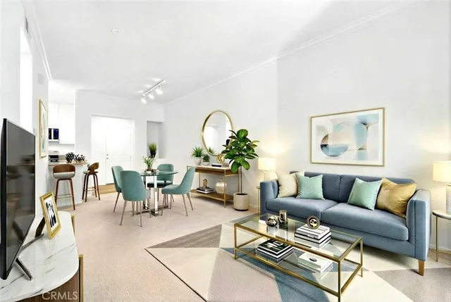 an empty room with closet and a ceiling fan