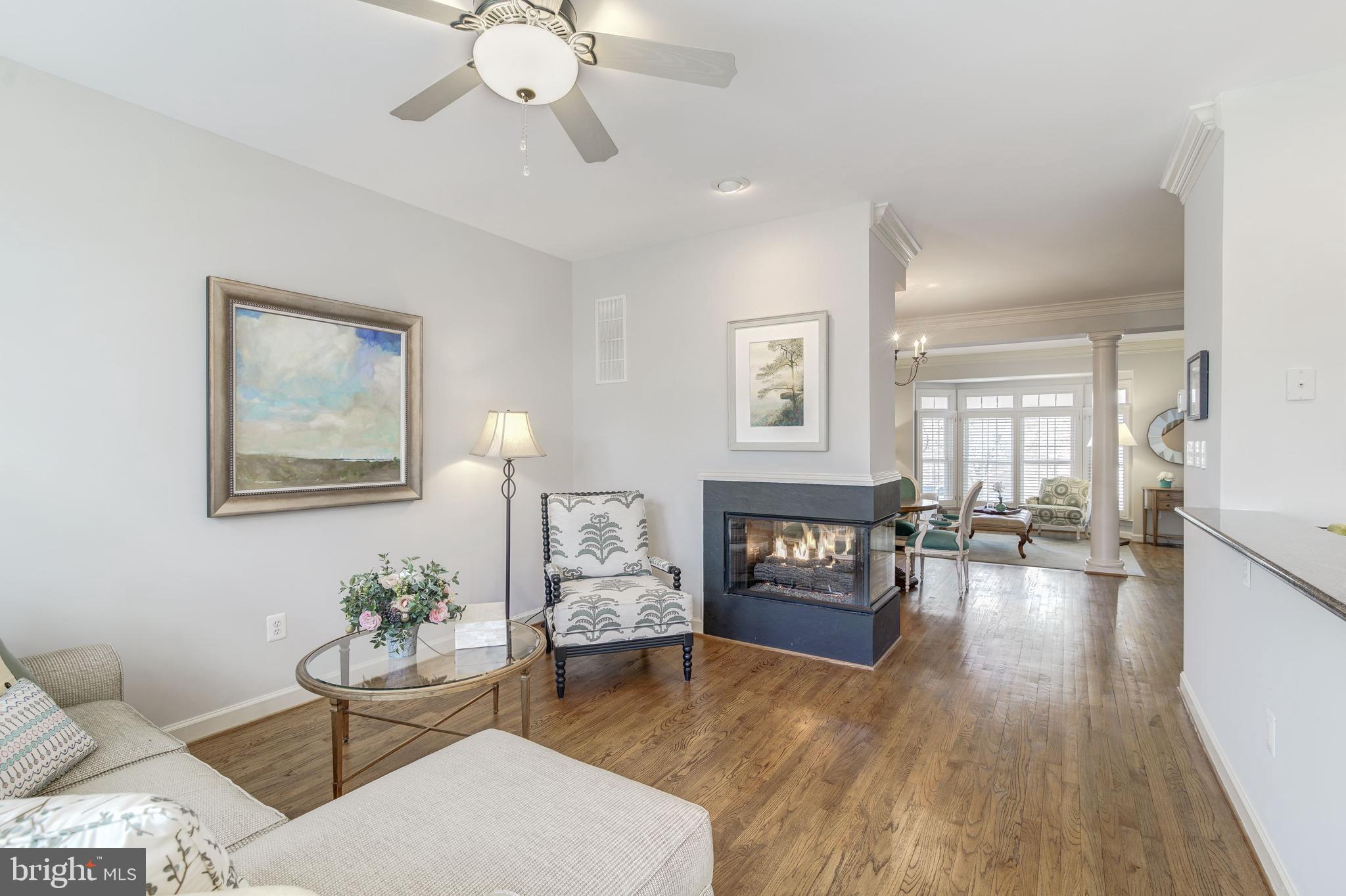 150 Rees Place Falls Church, VA 22046 - Photo 10 of 27 Double-sided fireplace is perfect room divider