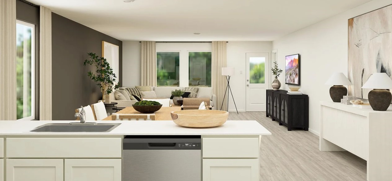 2503 American Ruby Drive Rosharon, TX 77583 - Photo 4 of 30 a kitchen with sink and refrigerator
