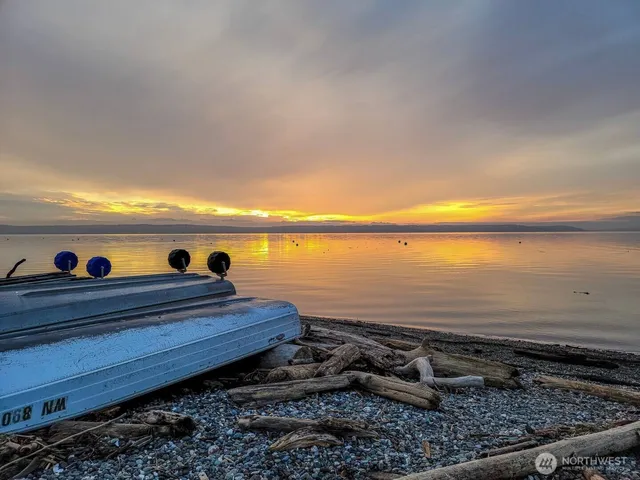 a view of a lake with an outdoor space