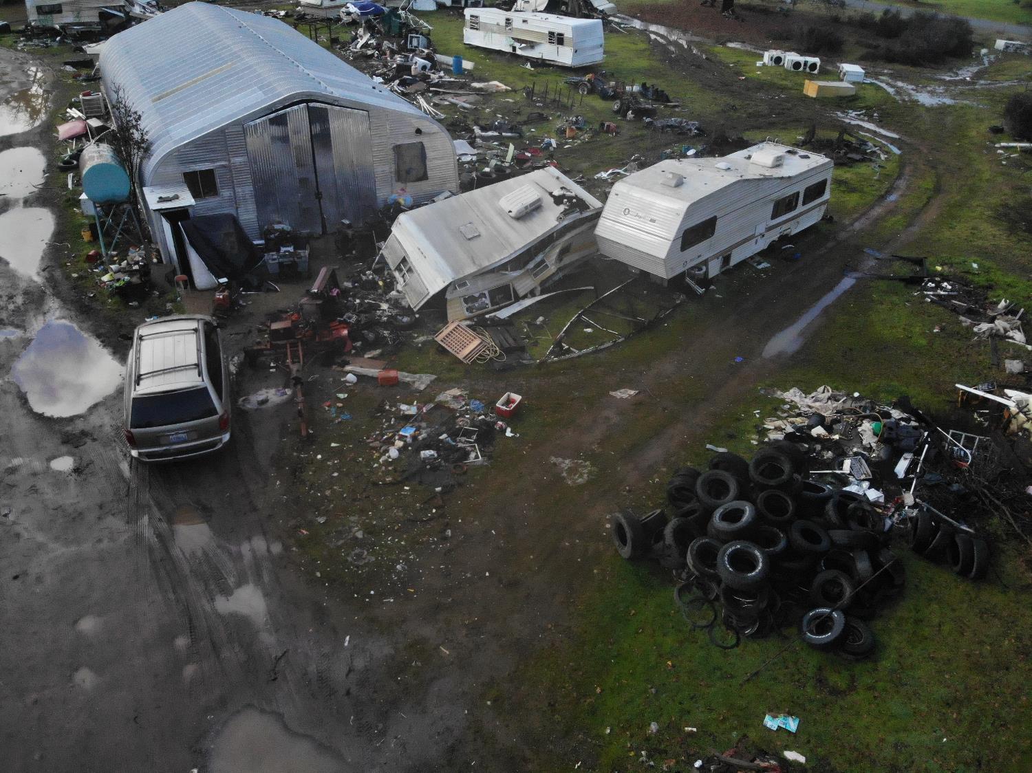 1240 Morgan Hill Road Hayfork, CA 96041 - Photo 1 of 25 an aerial view of a house with a yard