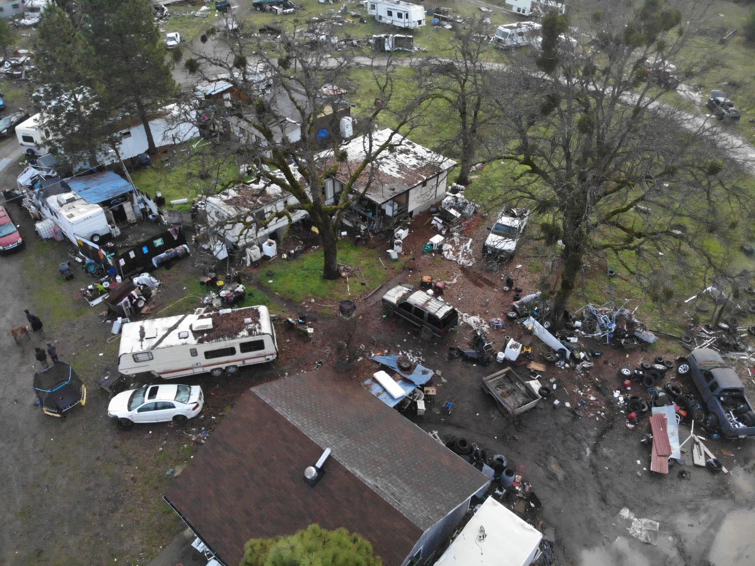 1240 Morgan Hill Road Hayfork, CA 96041 - Photo 4 of 25 a backyard of a house with table and chairs