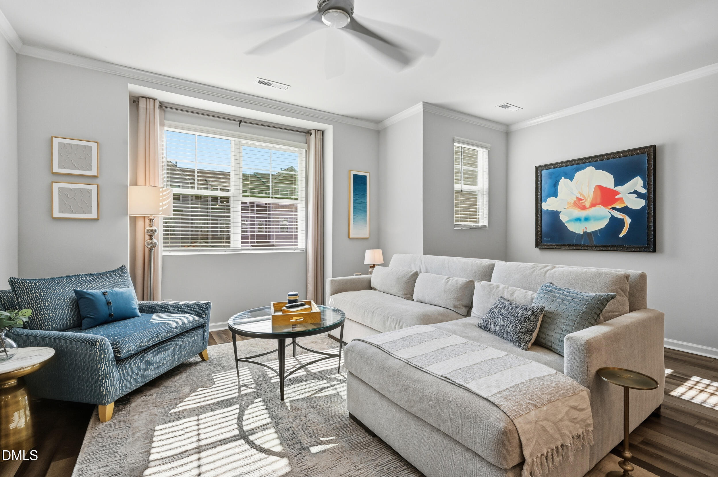 2536 Laurel Valley Way Raleigh, NC 27604 - Photo 3 of 16 a living room with furniture a couch and two window