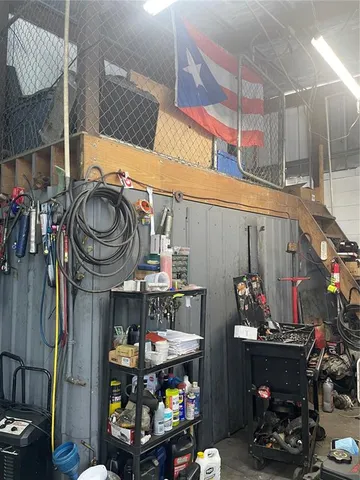 a view of a car garage