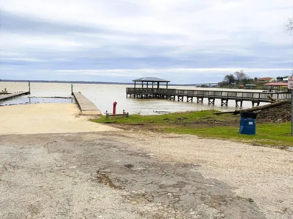 a view of a white house with a small yard and a large tree