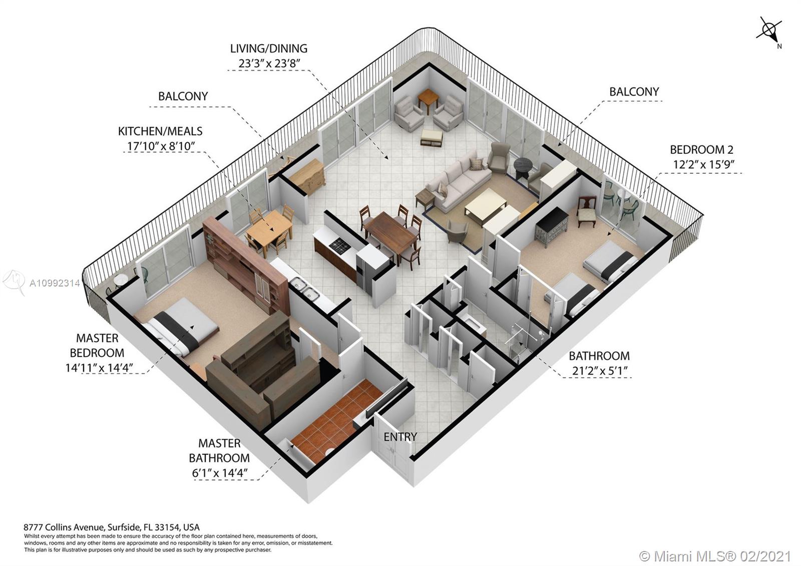 8777 Collins Avenue, Unit 608 Surfside, FL 33154 - Photo 26 of 50