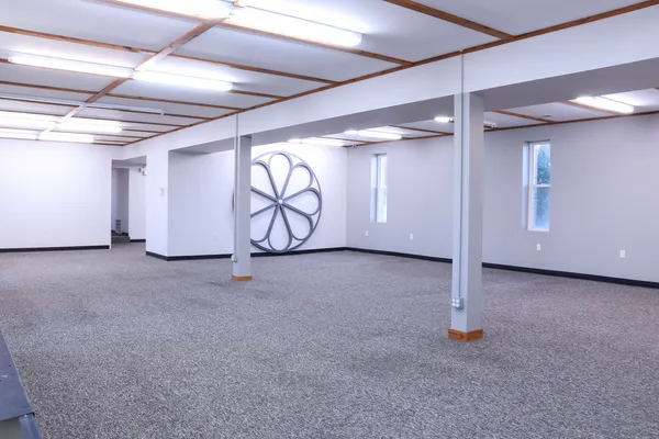 an empty room with a window