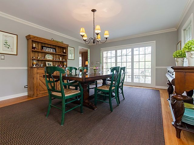 901 South County Line Road Hinsdale, IL 60521 - Photo 5 of 25 a view of a dining room with furniture and a chandelier