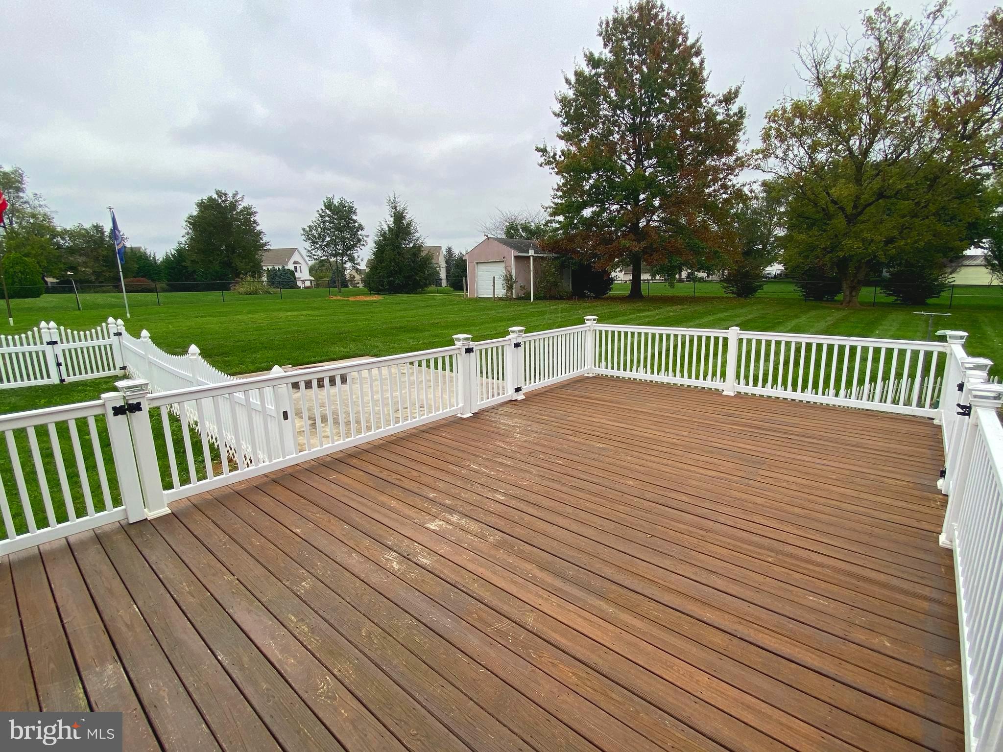 Large deck is a great space for entertaining!