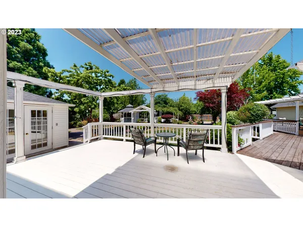 a picture of a house with a patio