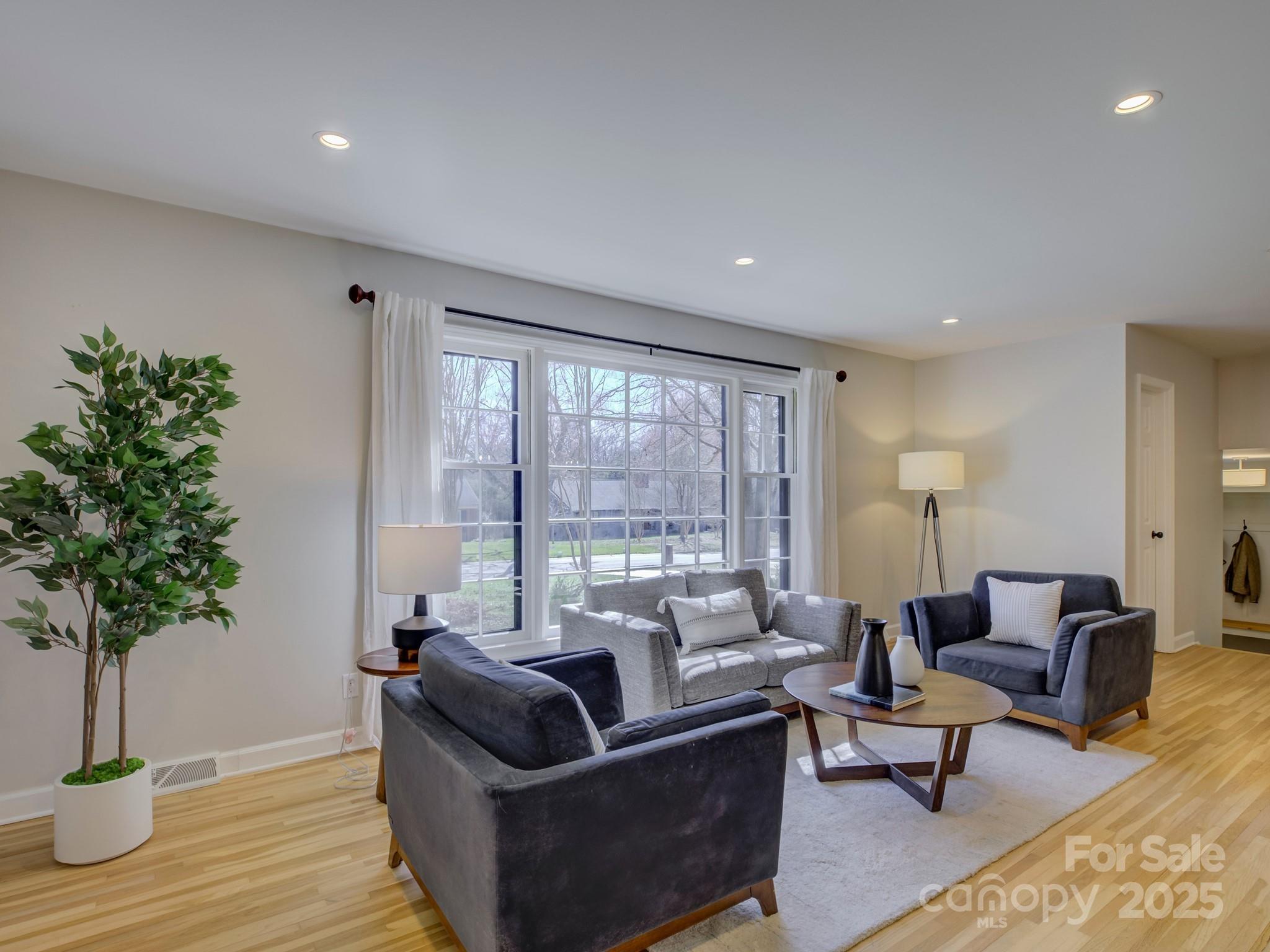 1225 Braeburn Road Charlotte, NC 28211 - Photo 13 of 45 a living room with furniture and a potted plant