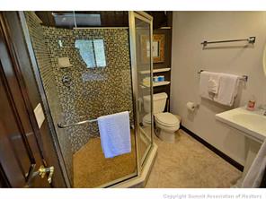 1944 Soda Ridge Road, Unit 229 Keystone, CO 80435 - Photo 17 of 25 a bathroom with a toilet and a shower