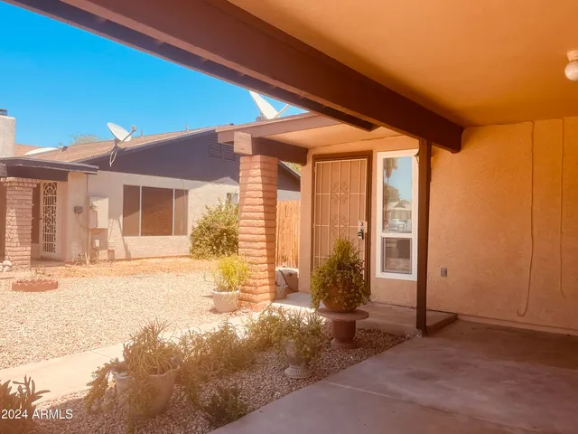 a backyard of a house