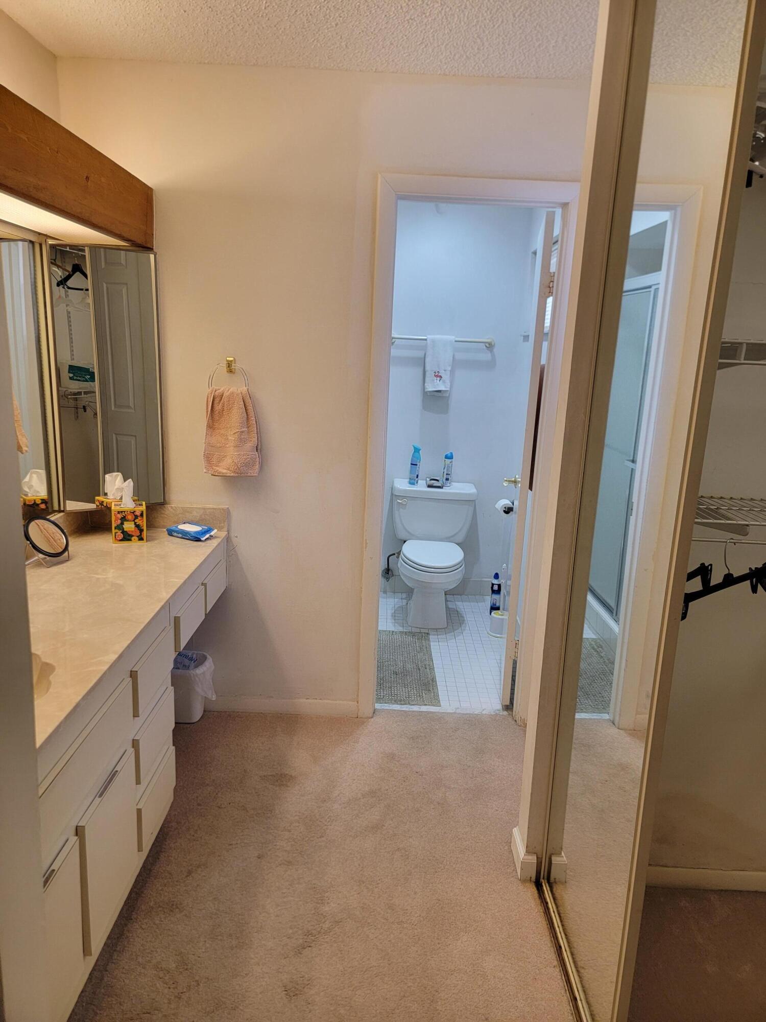 11115 Oakdale Road Boynton Beach, FL 33437 - Photo 25 of 30 a bathroom with a sink a toilet and a mirror