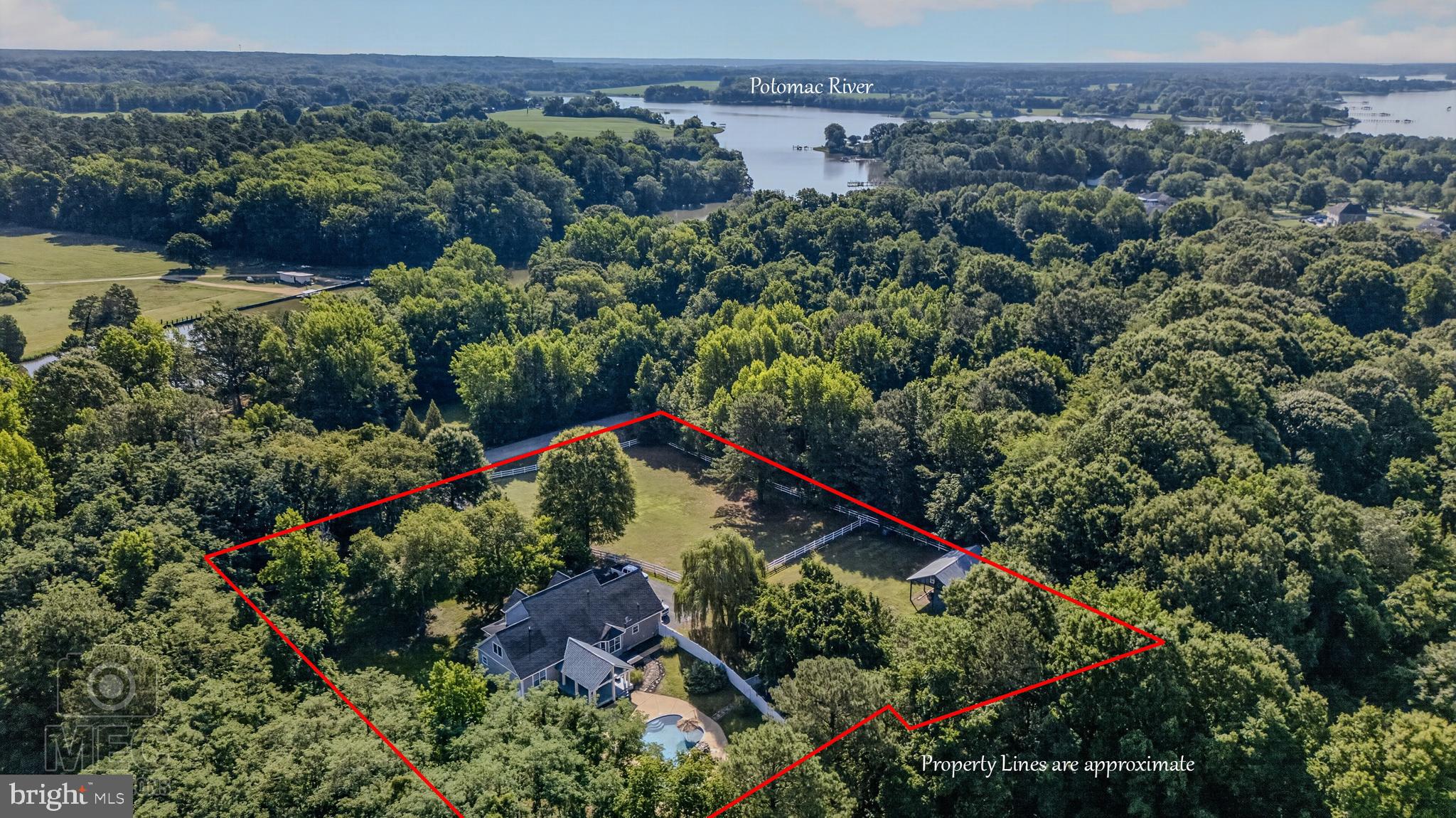13655 Waverly Point Road Newburg, MD 20664 - Photo 110 of 114 Approximate Property Lines Drone View