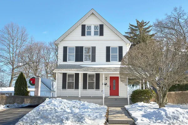 a front view of a house