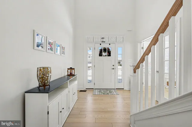 a workspace with furniture hardwood and a window