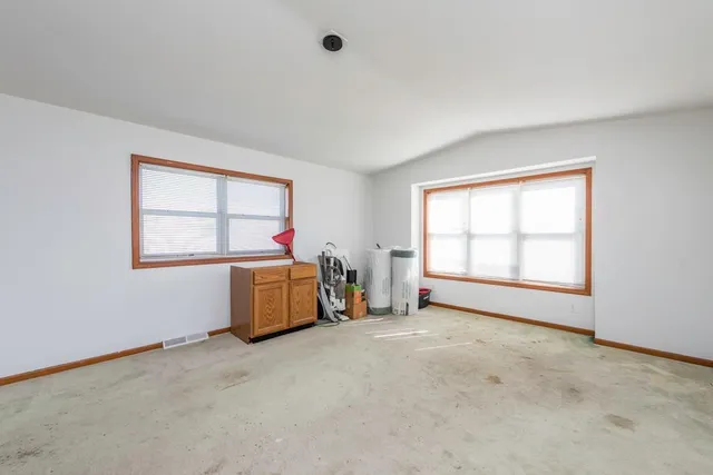 an empty room with a window