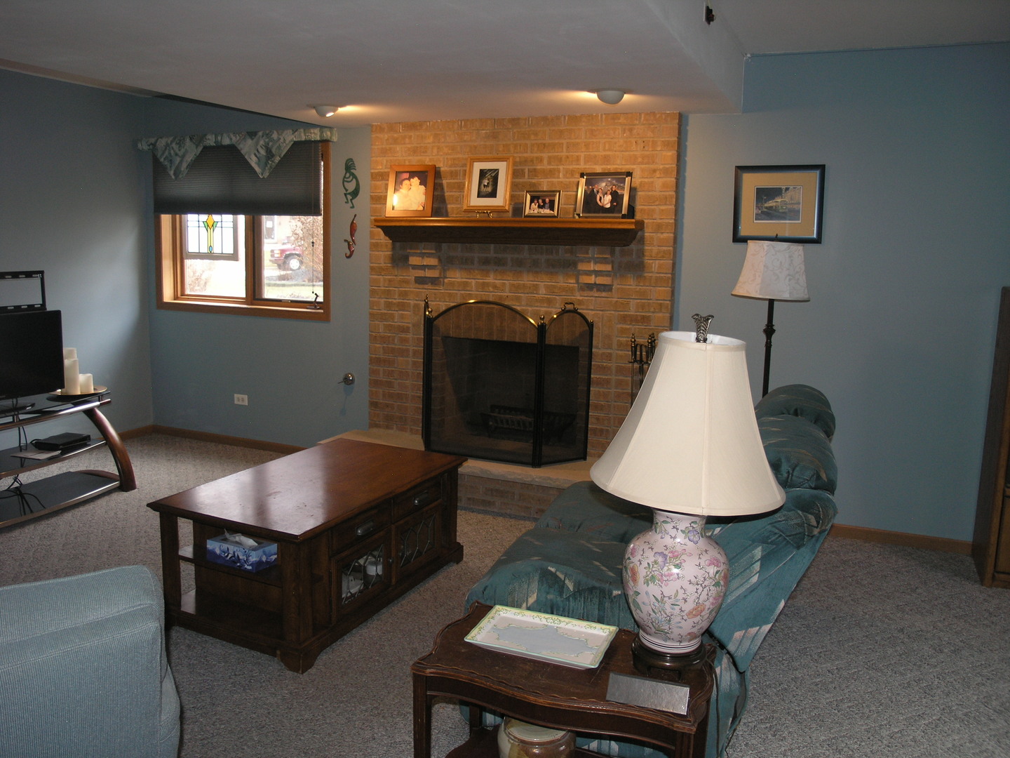 304 Georgetown Avenue Romeoville, IL 60446 - Photo 11 of 17 a living room with furniture a window and a fireplace