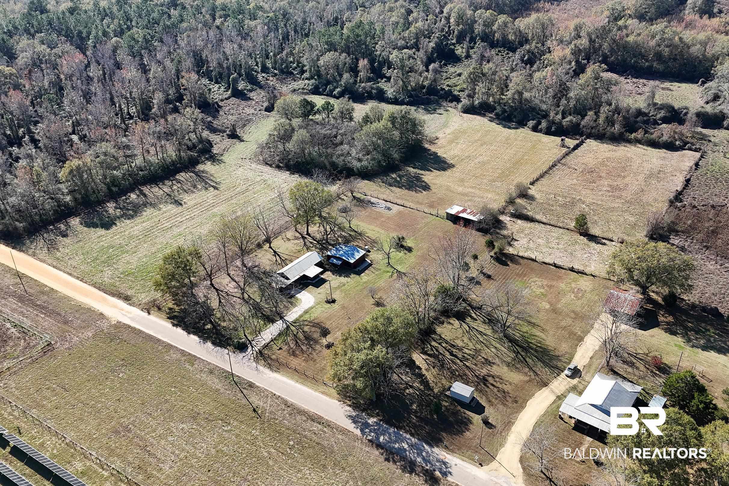 110 Sam Jones Road Atmore, AL 36502 - Photo 38 of 47 Aerial view of property's location featuring rural landscape