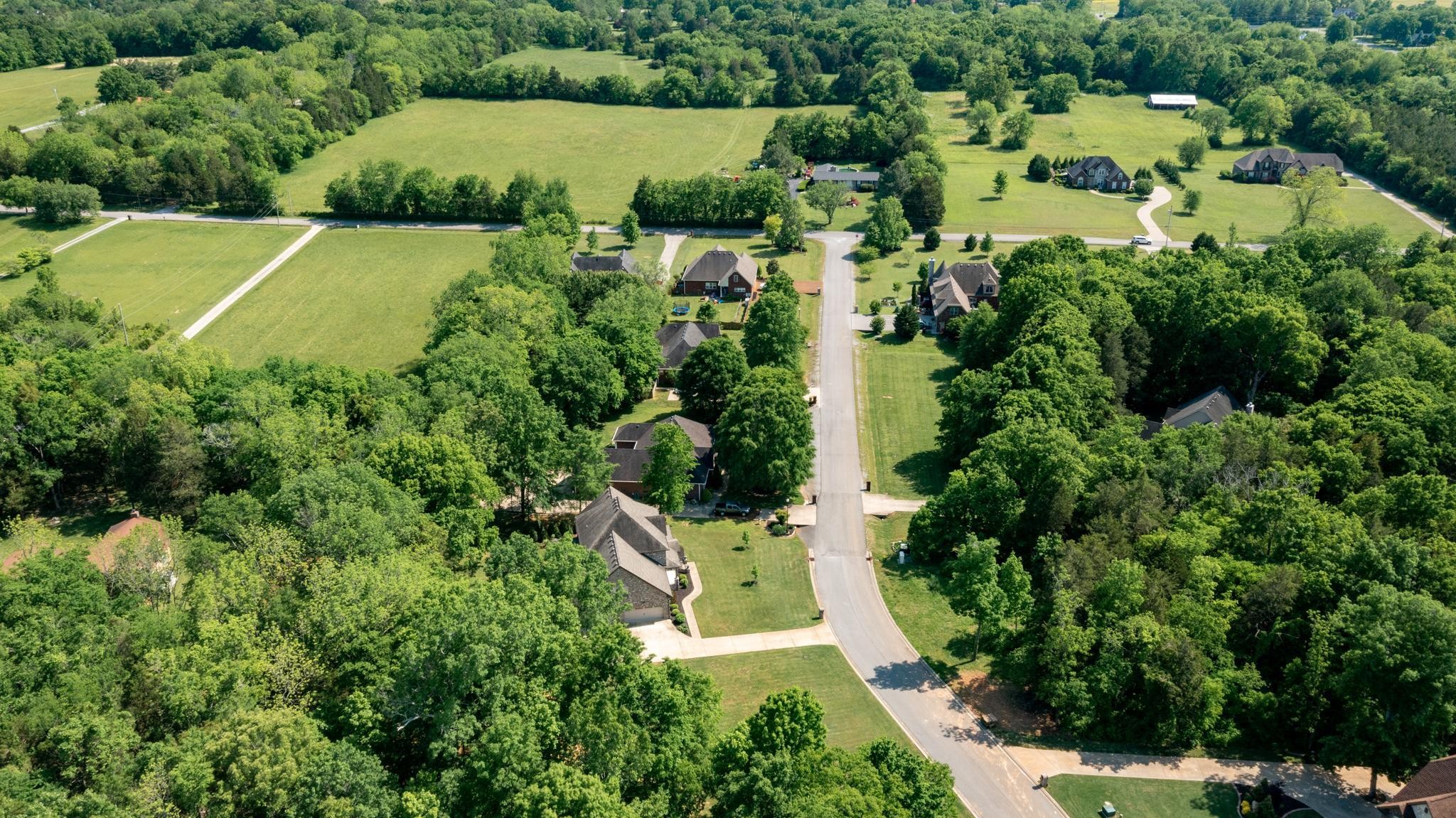116 Rockingham Drive Murfreesboro, TN 37129 - Photo 36 of 40 an aerial view of a house with a yard and lake view