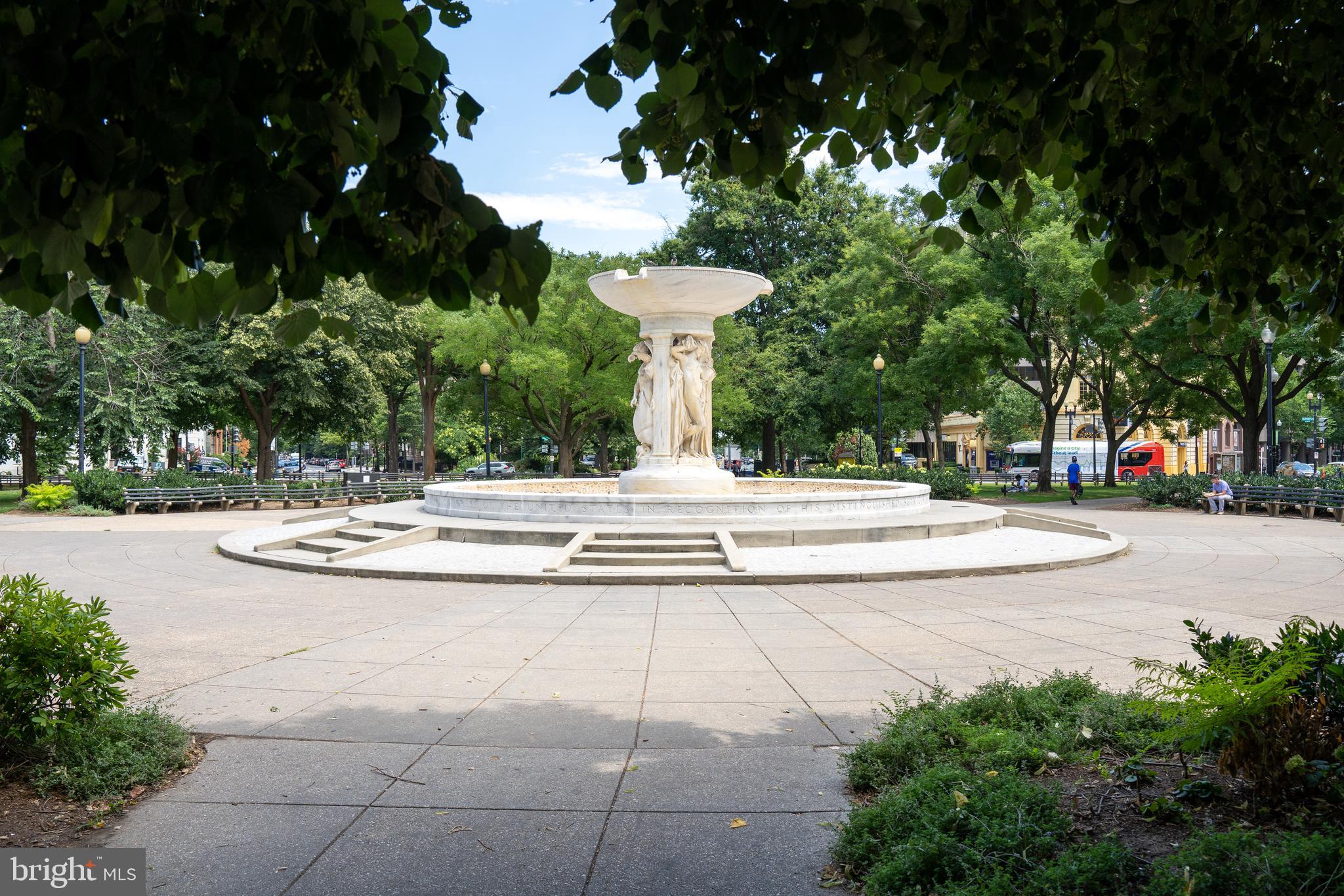 1426 21st Street Northwest, Unit 407 Washington, DC 20036 - Photo 36 of 58 a view of fountain along with trees