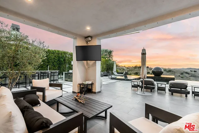 a outdoor space with furniture