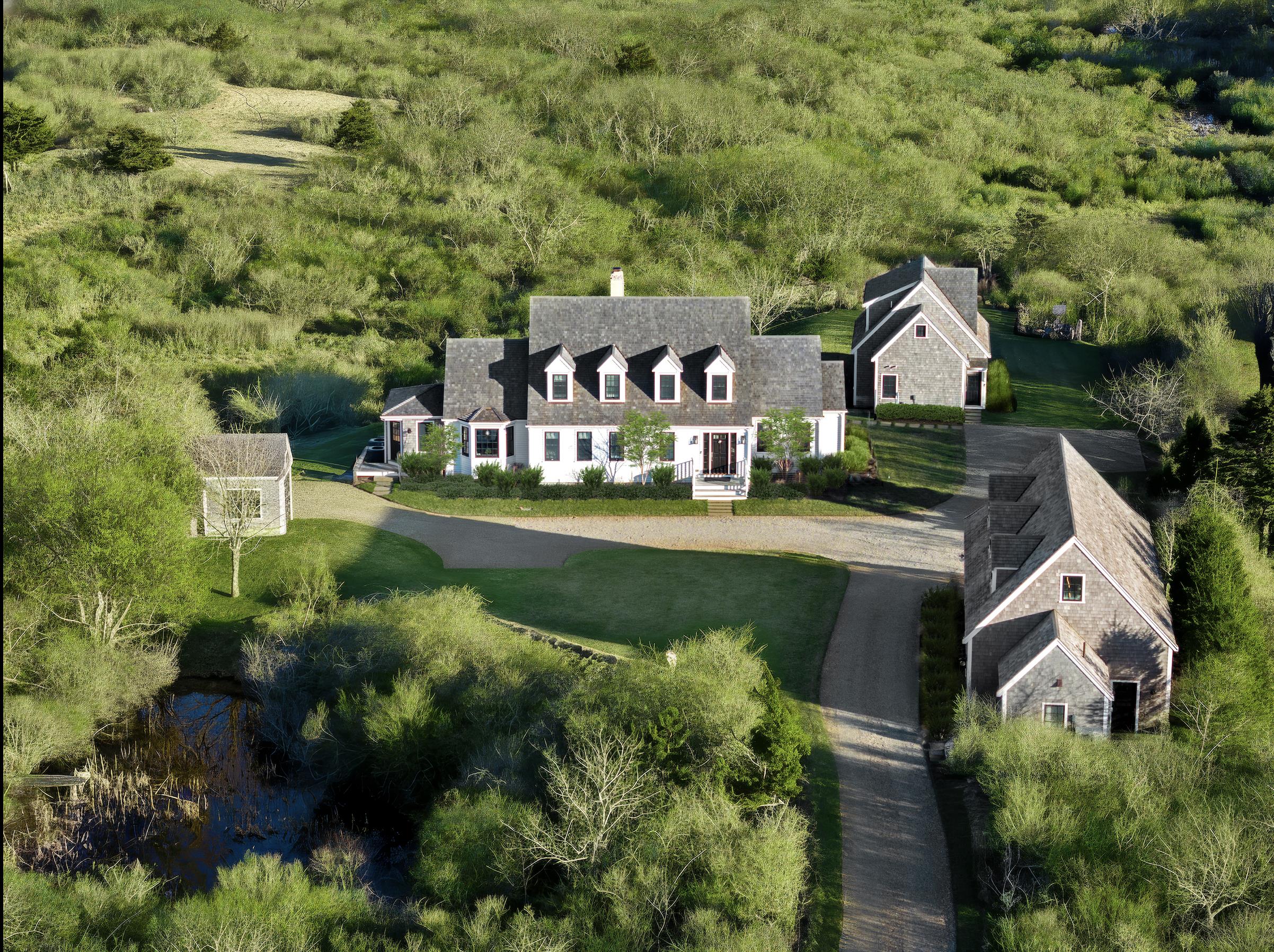 174 Cliff Road Nantucket, MA 02554 - Photo 2 of 49 an aerial view of a house with a yard basket ball court and outdoor seating