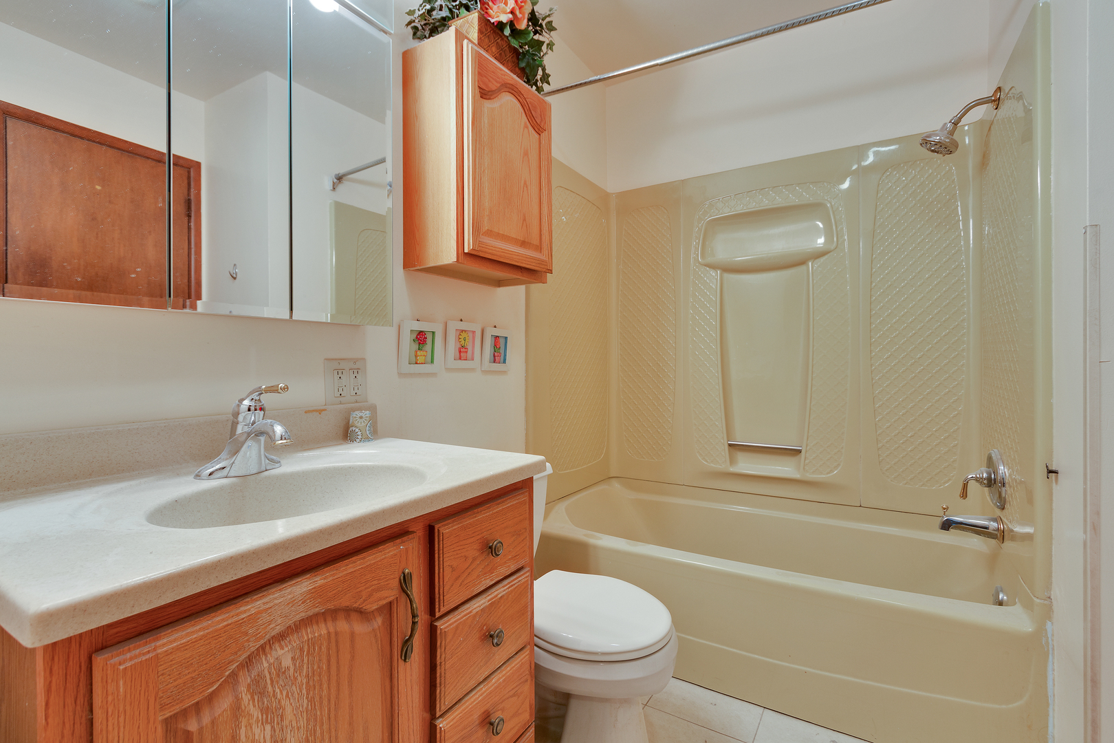 1240 Post Road Aurora, IL 60506 - Photo 14 of 15 a bathroom with a sink a toilet and shower