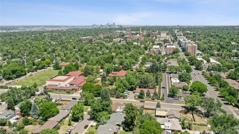 an aerial view of a city with lots of residential buildings
