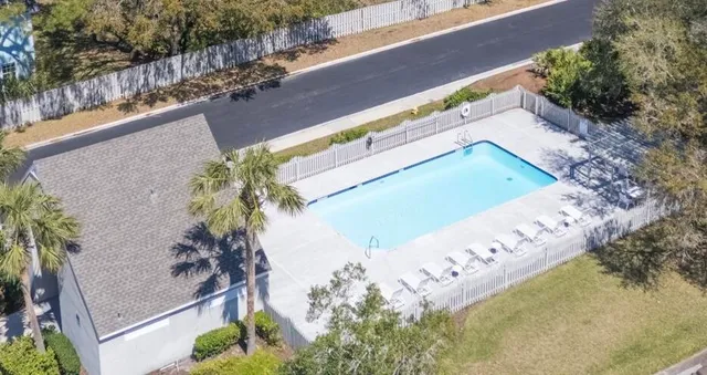 a view of a yard with an outdoor space