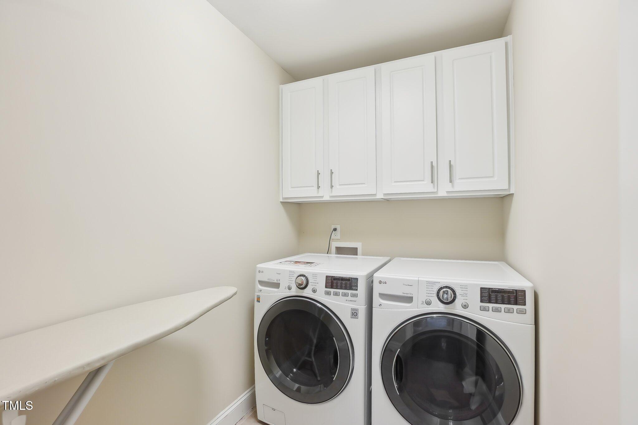 4008 Sykes Street Cary, NC 27519 - Photo 31 of 41 a view of storage and utility room with washer and dryer
