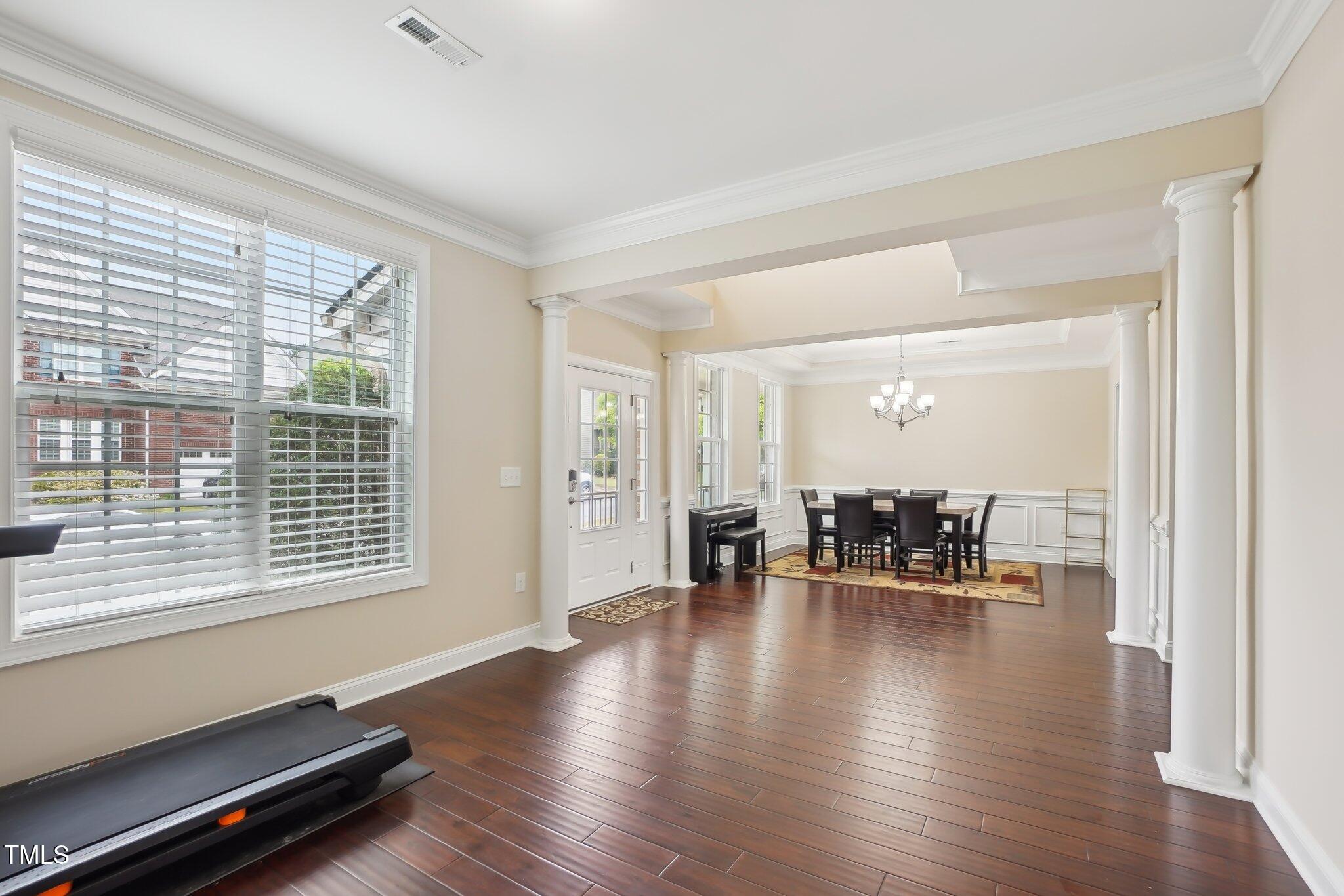 4008 Sykes Street Cary, NC 27519 - Photo 36 of 41 a view of dining room with furniture and wooden floor