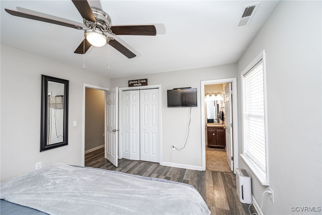 4959 Three Chopt Road Louisa, VA 23093 - Photo 17 of 28 Primary Bedroom with view of hallway, closet and a
