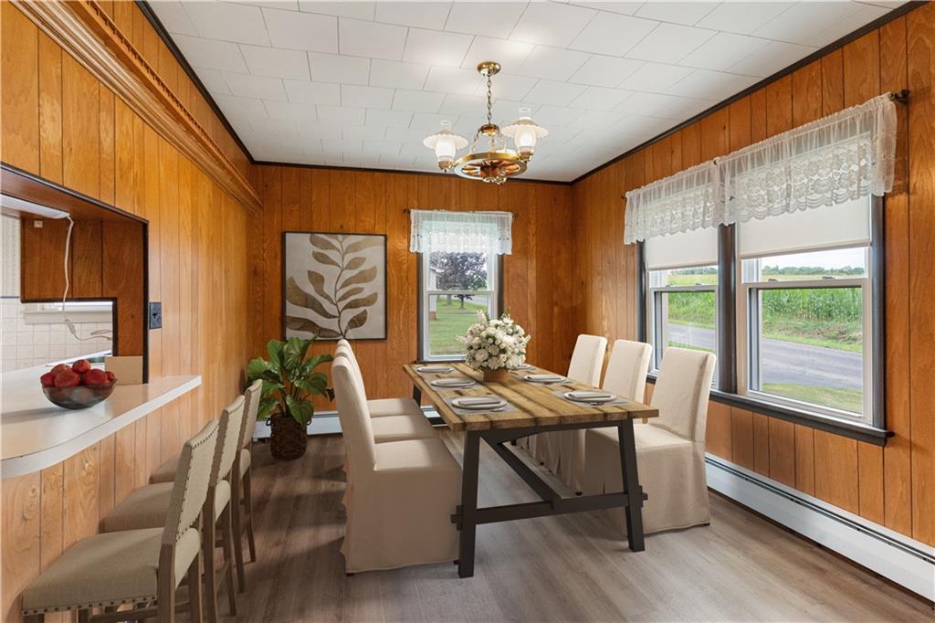 177 Oniontown Road Greenville, PA 16125 - Photo 5 of 18 a view of a dining room with furniture wooden floor and chandelier
