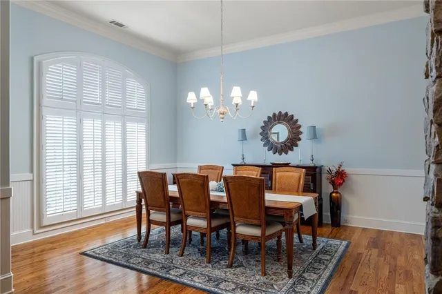 a view of a balcony with furniture