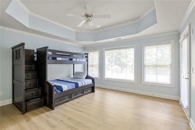 a view of a swimming pool with lake view