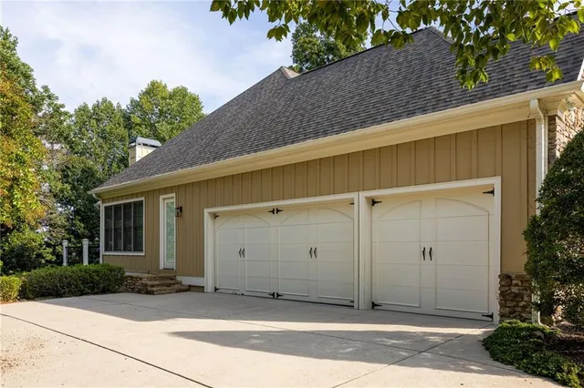 a park view with large trees